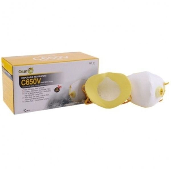 ( )크린탑- 안면부 여과식 보형물방진마스크C650V10개