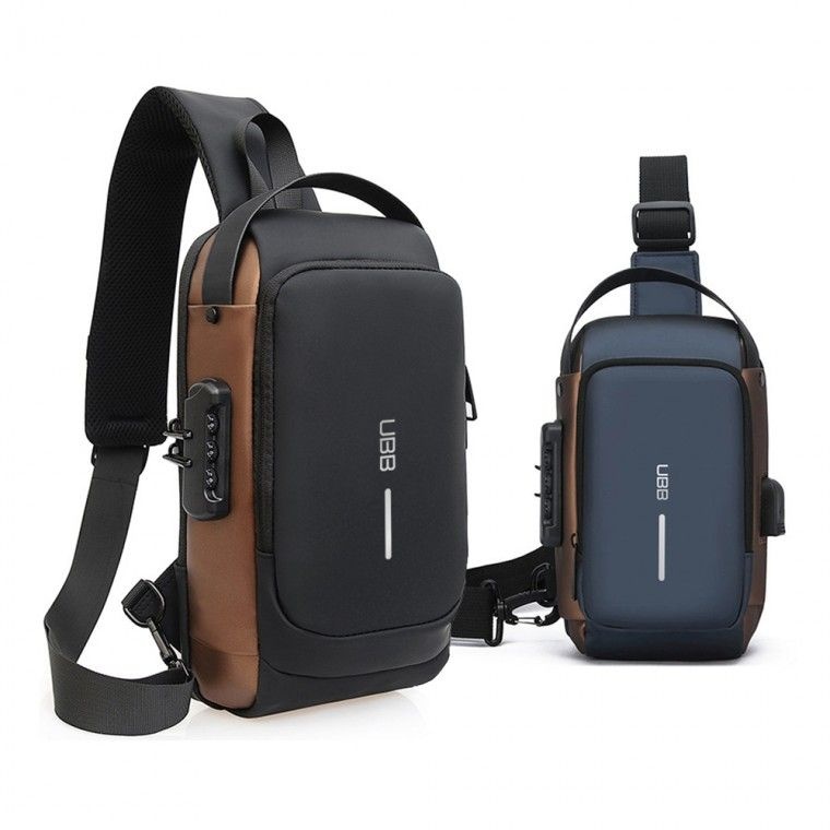 UBB 세이프팩 스마트 크로스 슬링백 다이얼 잠금 도난방지 여행 외출