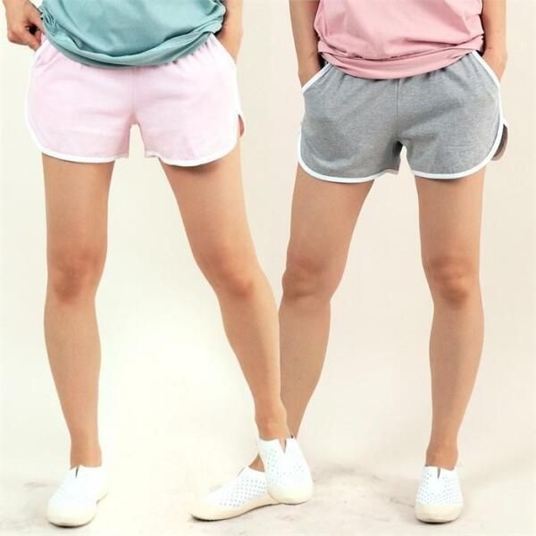 강물처럼/해당없음 [강물처럼] 빅사이즈 여성 베이비3부배색반바지 WX60B00 큰옷 (6612262A)