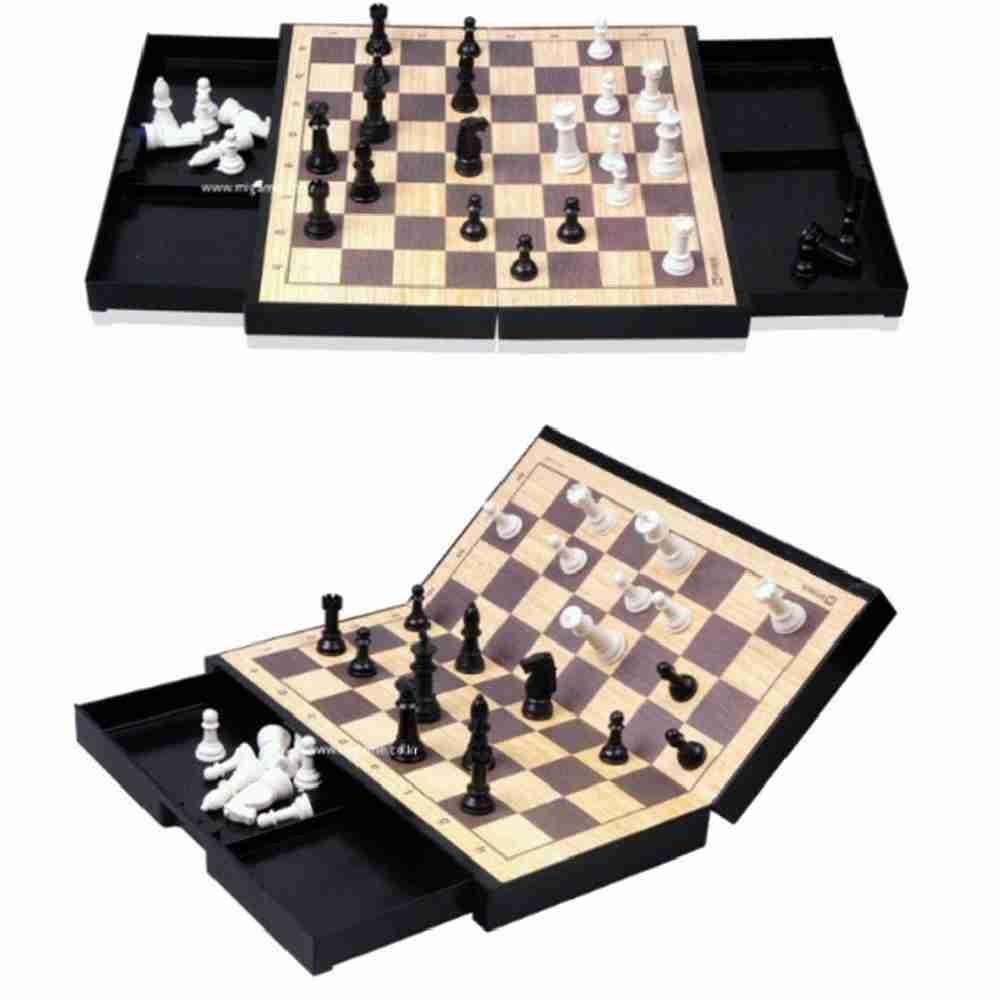 [더굿샵협력사][오늘출발] 올몰 중형 체스 미니교본포함 자석체스 체스세트 사고력게임 체스규칙