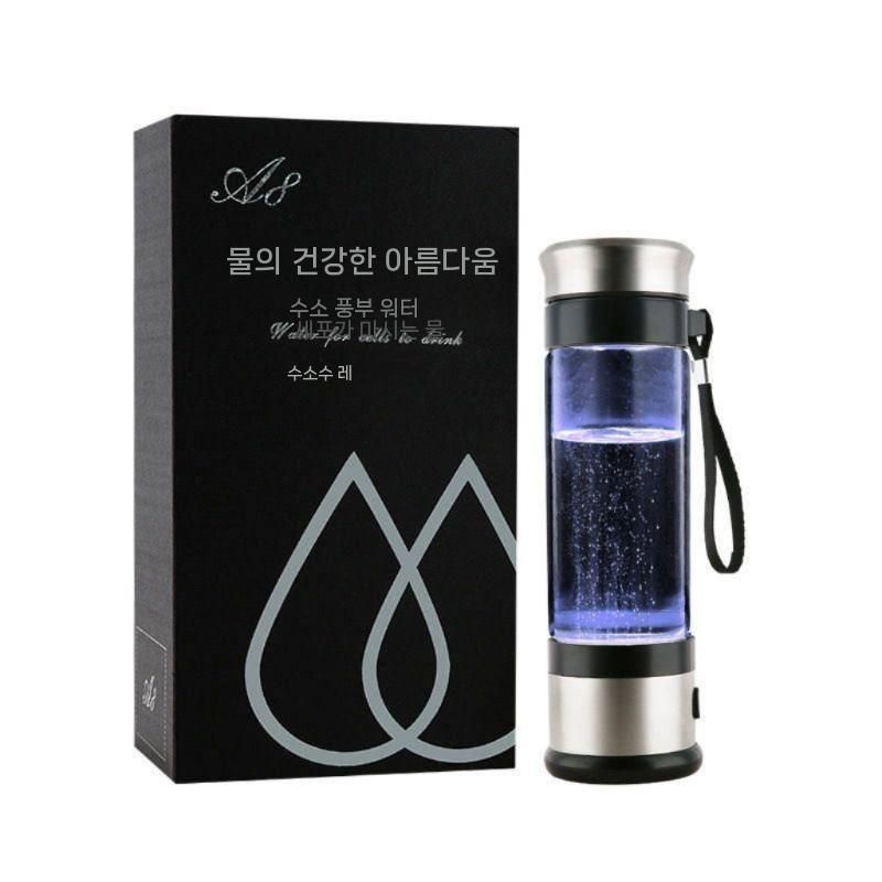 [해외] 수소수 텀블러 생성기 수소 풍부한 물 컵 산소 분리 양자 작은 분자 음이온 생산 가정용