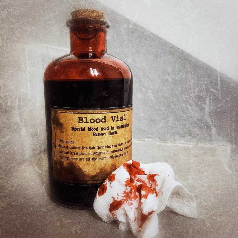 [해외] 블러드본 게임 블러드 바이알 소품 코스프레 병 혈액