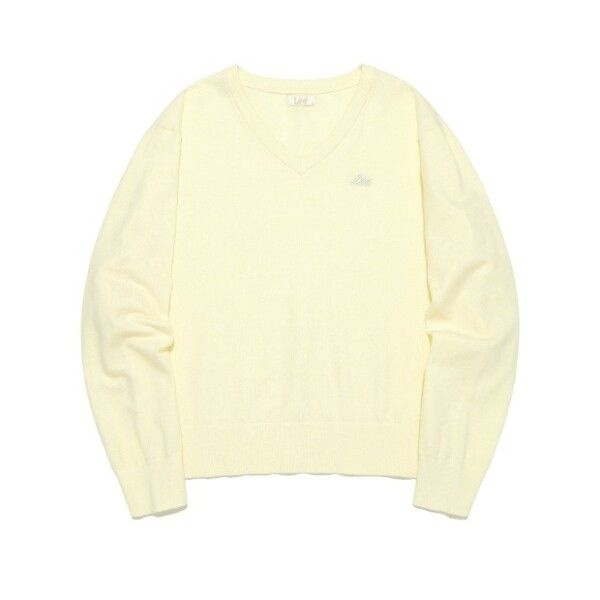 [LEE] 리긴팔티 CQK LE2503KT61BT 우먼 브이넥 니트 버터