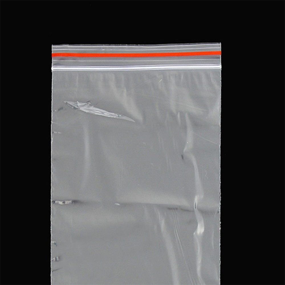 스텔라필스 투명 지퍼백 13X19CM (레드지퍼형) 200매입 물건보관 물건보관비닐 소분지퍼백