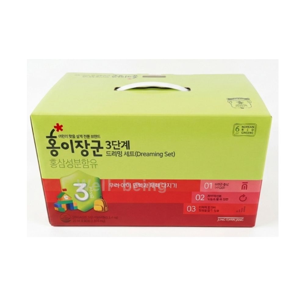 정관장 홍이장군 3단계  드리밍세트 20mL 90포 성장기 어린이 영양