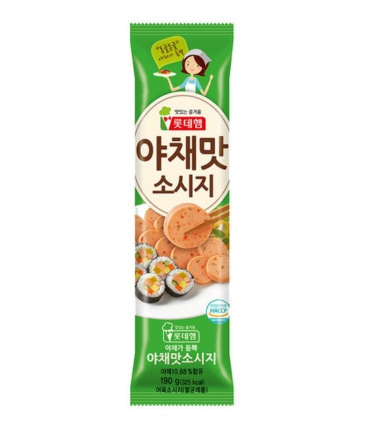 5분마켓 롯데 야채맛소세지 분홍소시지 소세지전190g