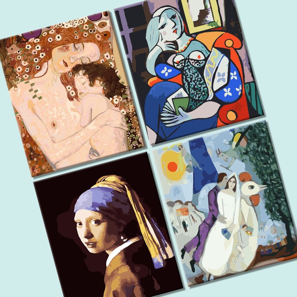 인물 DIY 명화그리기 유화그리기 세트 그림 일러스트 취미 색칠 도안