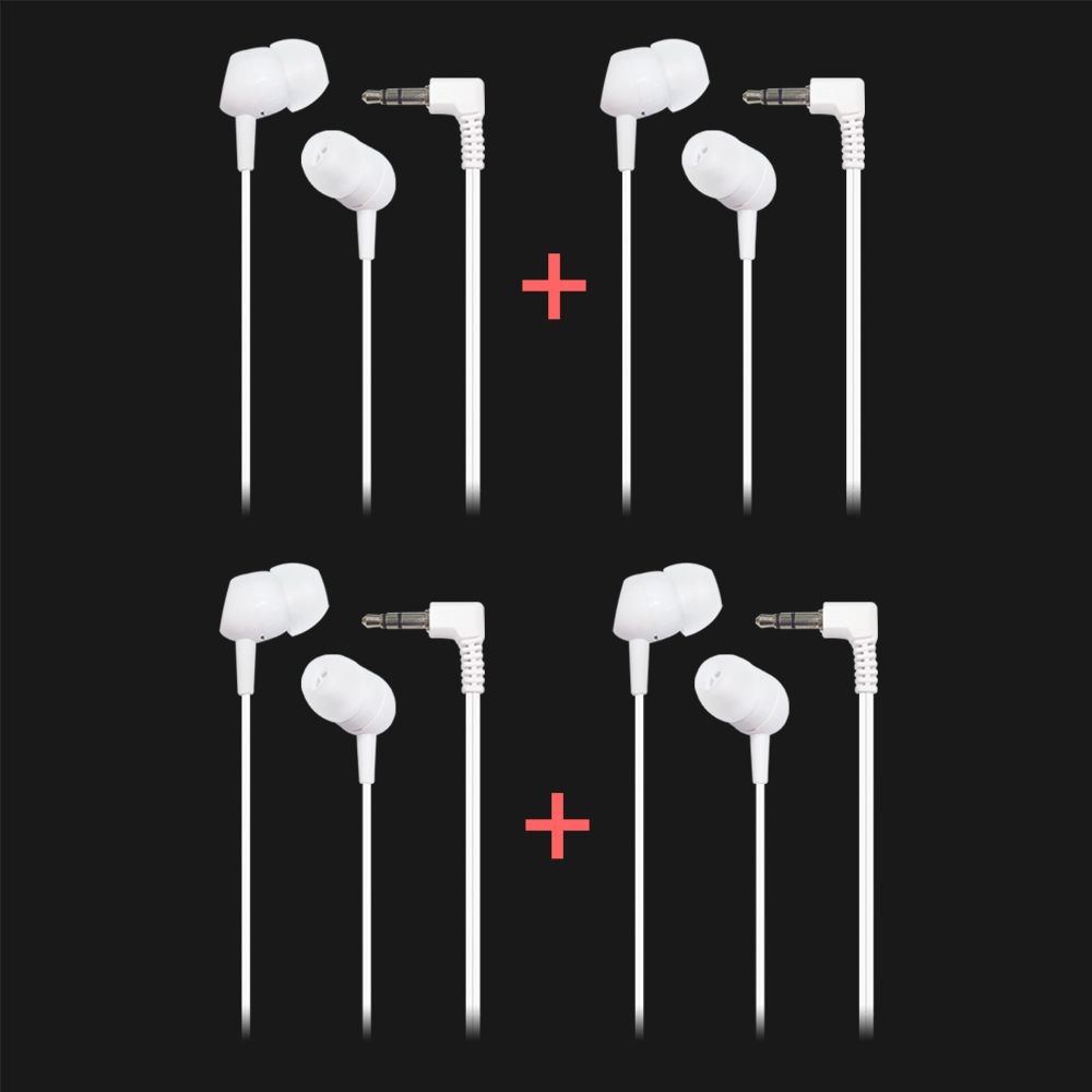 디보이스 IBE-W08 3.5mm 3극 커널형 유선 이어폰 4개 1세트 음악 영화감상