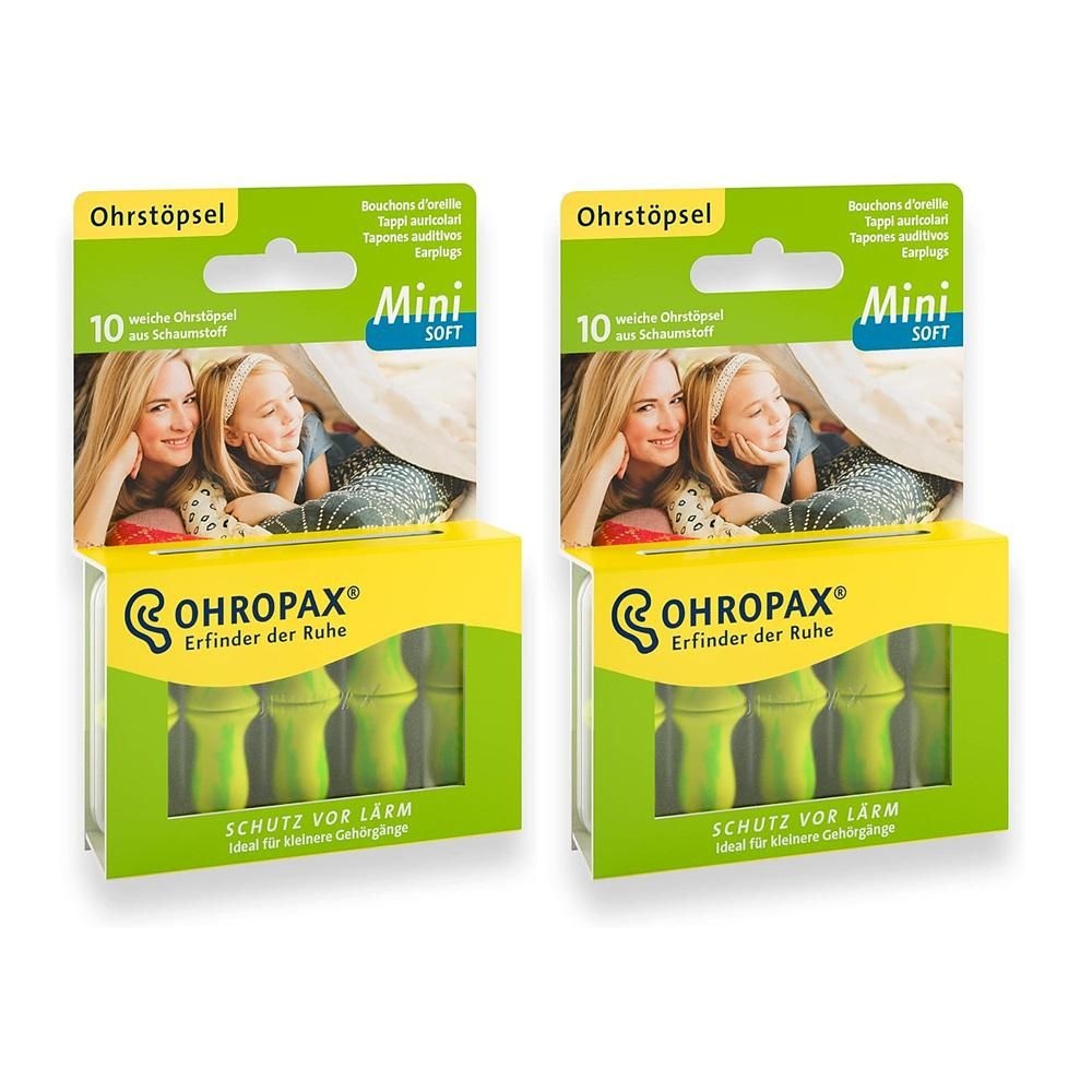 오로팍스 [해외] 오로팍스 미니 소프트 이어 플러그 5쌍 2팩 OHROPAX Mini Soft Earplugs, Anatomically Shaped in-Ear Plug