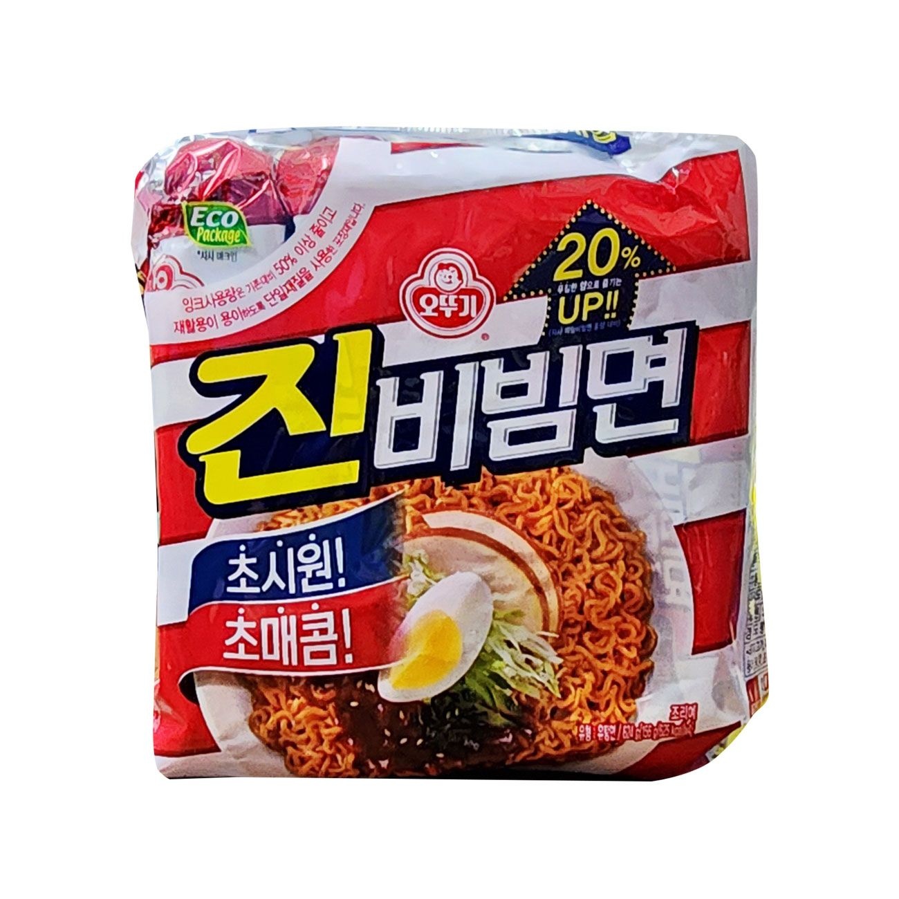 [온누리7%혜택]오뚜기 진비빔면 멀티(4개입)