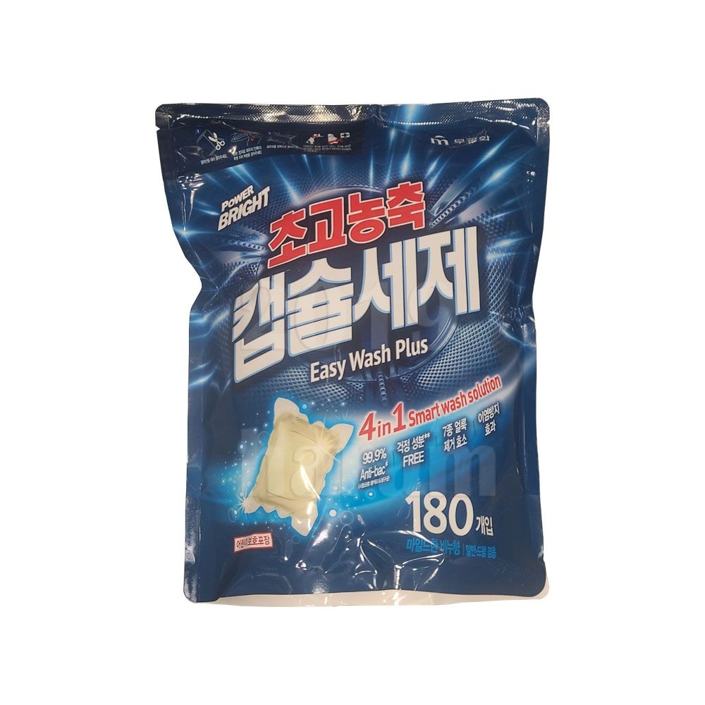 무궁화 가성비세제 세제 캡슐 초고농축 파워브라이트 세탁세제 180개