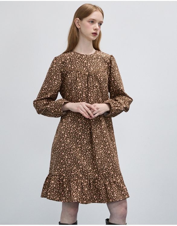 르샵 [본사직영]코듀로이 플라워 제천벨트 원피스-LC42OP030