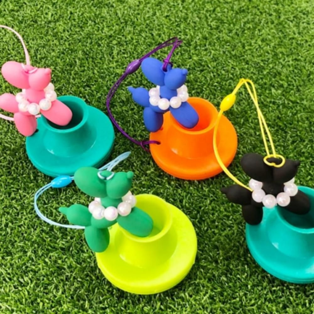 골프용품 골프티 실리콘 롱티샷 롱티 풍선 강아지 티걸이 포함 4개1 세트 실리콘티 골프 용품 선물