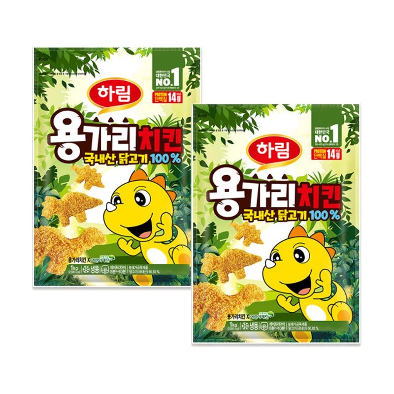 [하림] 용가리치킨 1kg 2개 세트