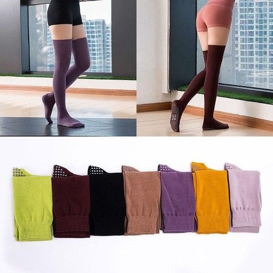 논오버니삭스 필라테스 요가 헬스 양말 롱삭스 발가락