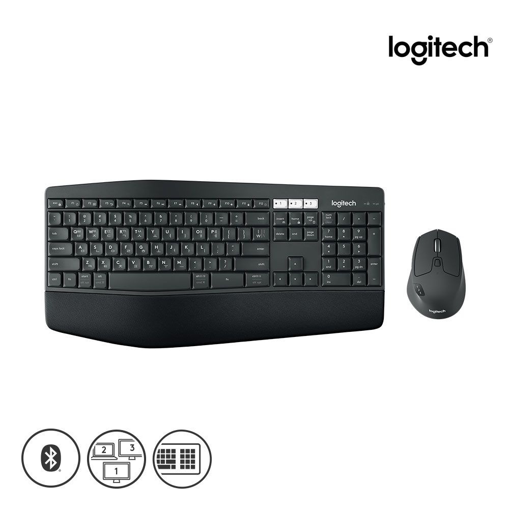 로지텍코리아 MK850 콤보 블루투스 멀티 키보드 마우스 세트 블랙 정품
