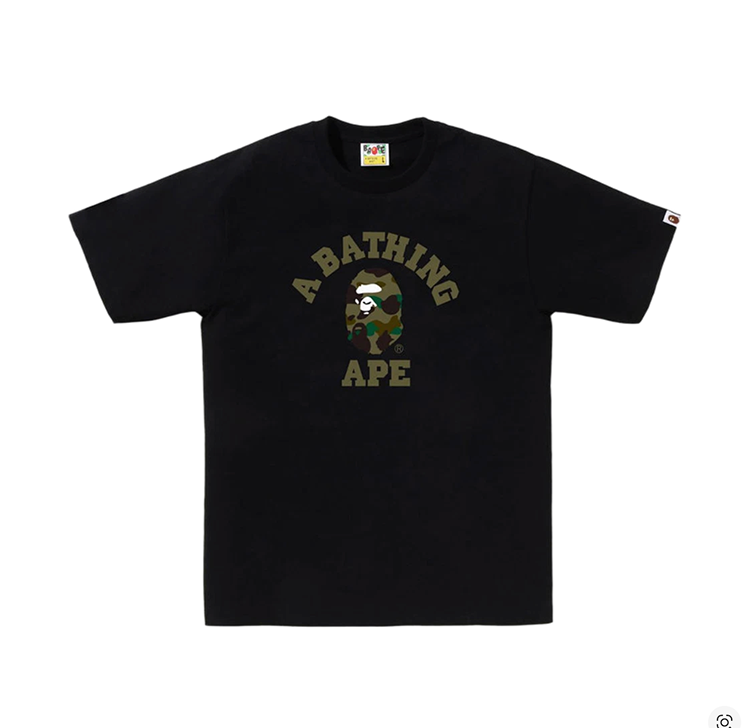 베이프 26SS BAPE 1st Camo College T-Shirt White/Green 1M30-110-013