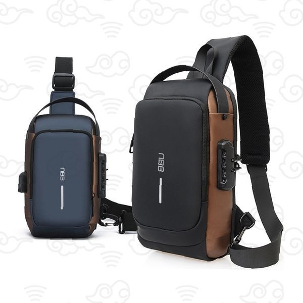 남성 슬링백 도난방지 다이얼잠금 여행가방 외출용 메신저백