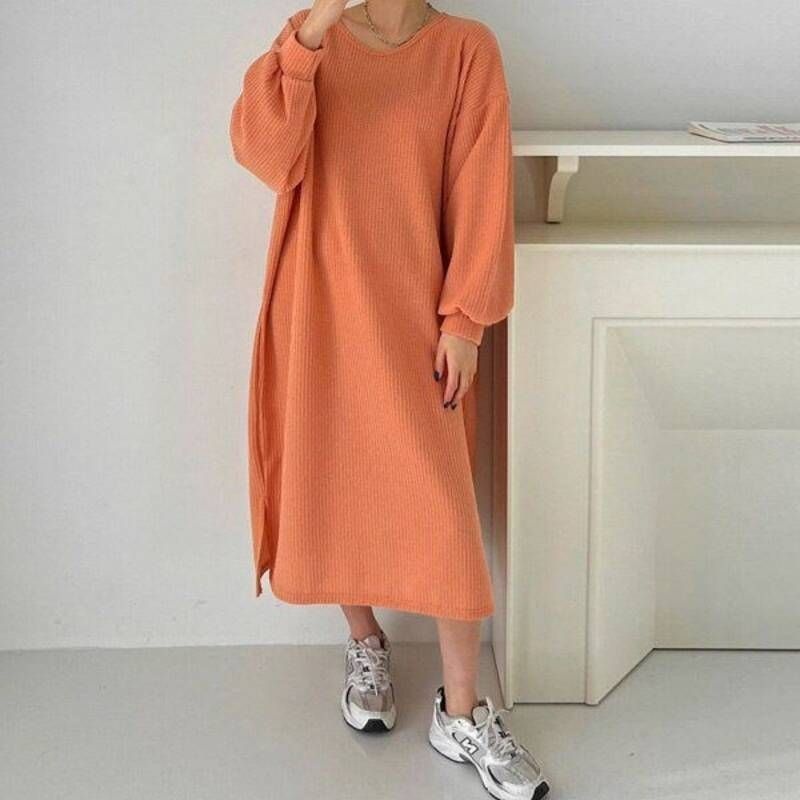 에이치스타일 OP와플왕퍼프박스롱원피스 3796961143180