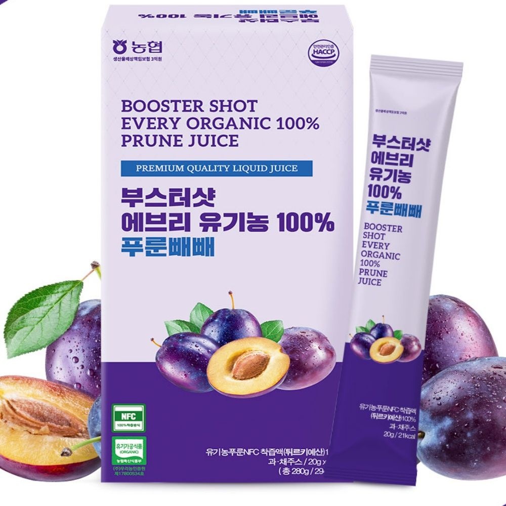 100% 유기농 푸룬주스 스틱 푸룬빼빼 변비개선 장건강 디톡스 다이어트 14포