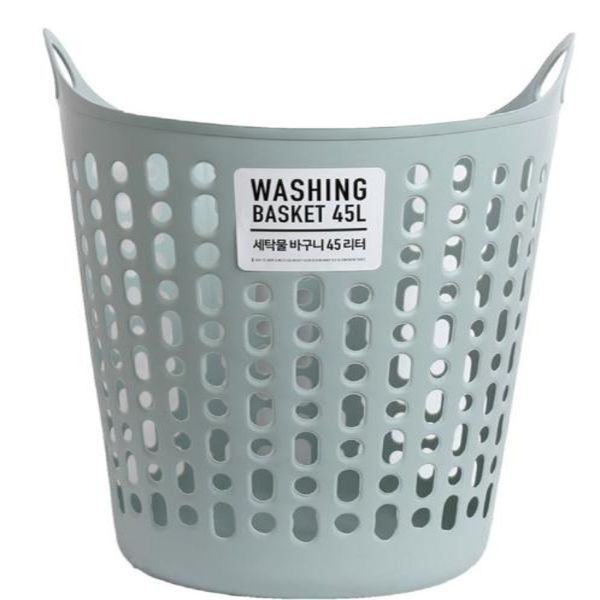 오피스디포 세탁물 바구니 45L 민트 샤바스