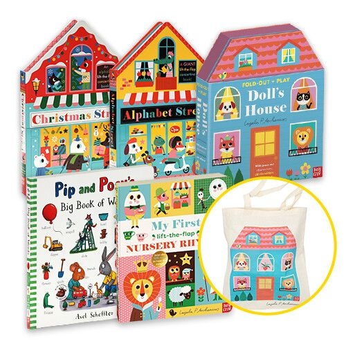 영문 영어 유아 도서 Nosy Crow 보고 듣고 만지는 '입체 첫걸음' 5종 세트 에코백 증정 낱권정보참조 영국판 1863647