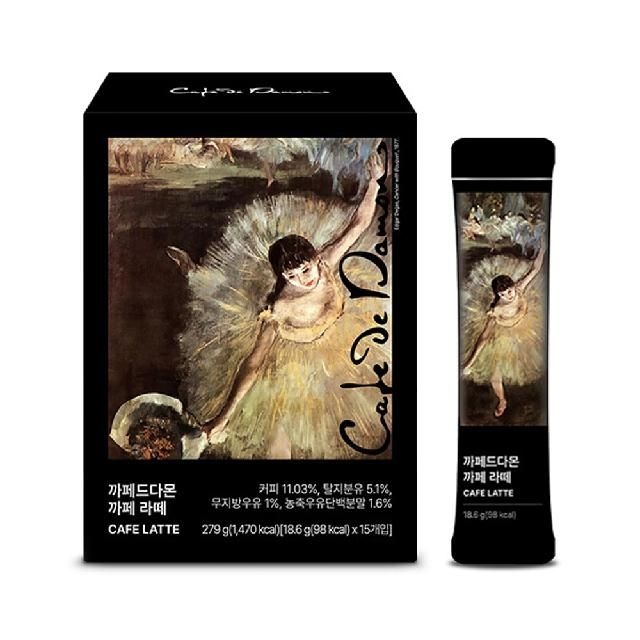 암웨이 까페드다몬 까페 라떼 15개입 최상급 원두 커피믹스 믹스커피 카페라떼