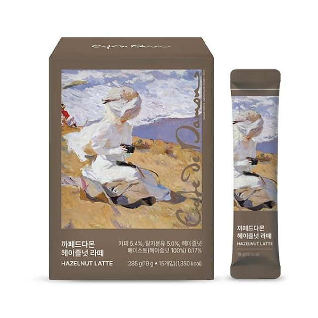 암웨이 까페드다몬 헤이즐넛 라떼 15개입 브라질원두 카페라떼 우유 커피믹스 믹스커피