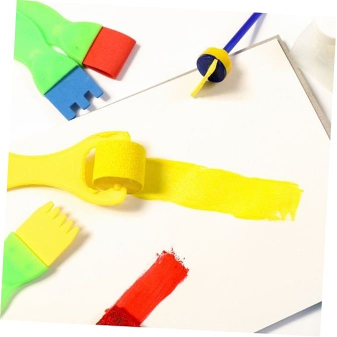 [새제품] 상품 스펀지도장 미술놀이 꾸미기놀이 롤러스펀지도장 줄무늬도장