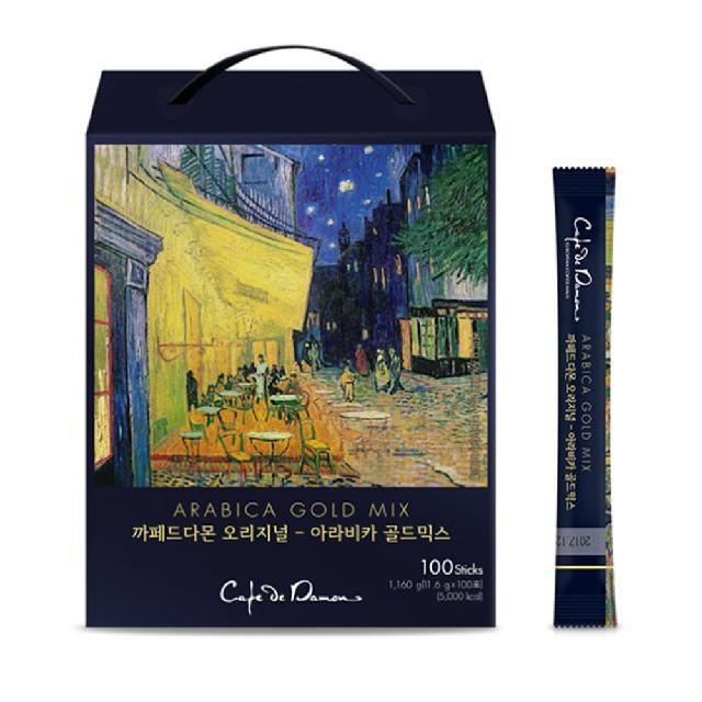 암웨이 까페드다몬 오리지널 아라비카 골드믹스 100포 자일로스설탕 믹스커피 커피믹스