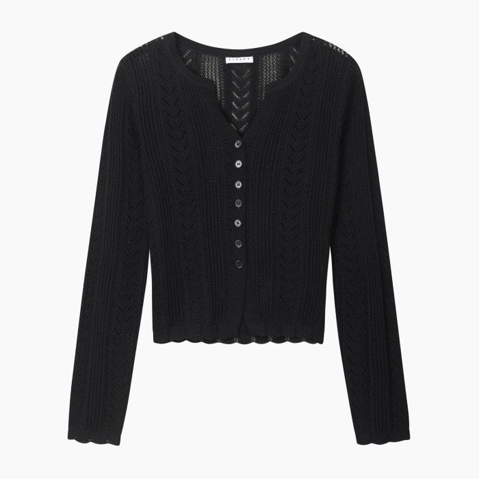 SISLEY Online Exclusive 레이스 스칼럽 니트_SAKCE8631BK