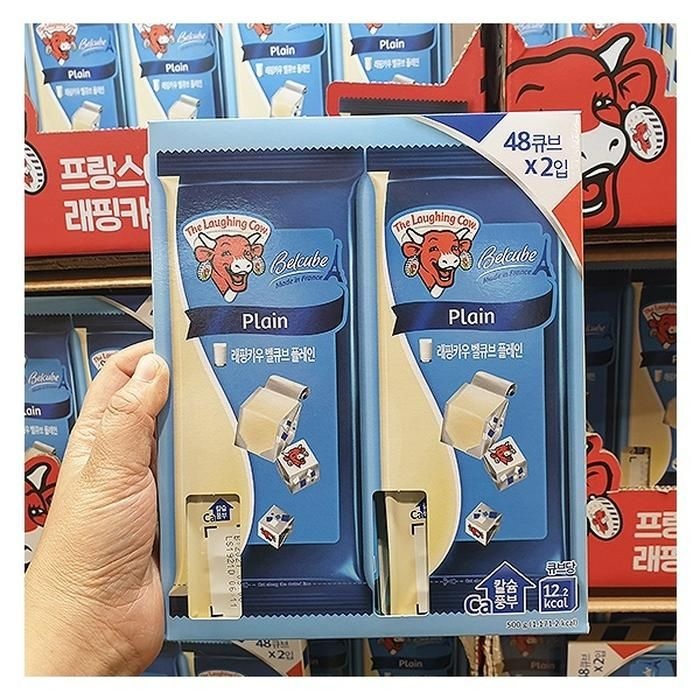 THE LAUGHING COW 래핑카우 벨큐브 플레인 치즈 250g 2개 e51348
