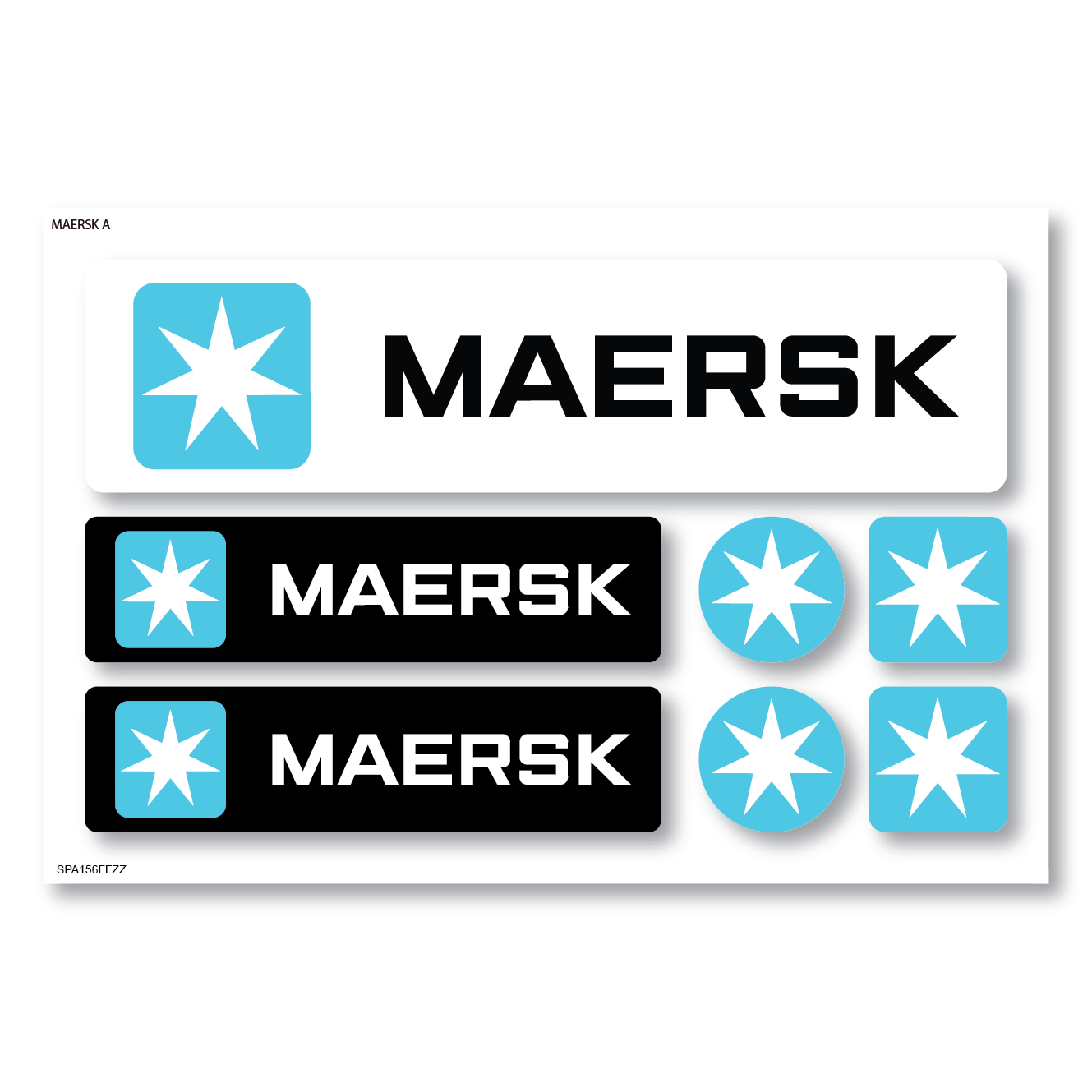 MAERSK 머스크 해운조선 로고 스티커SET