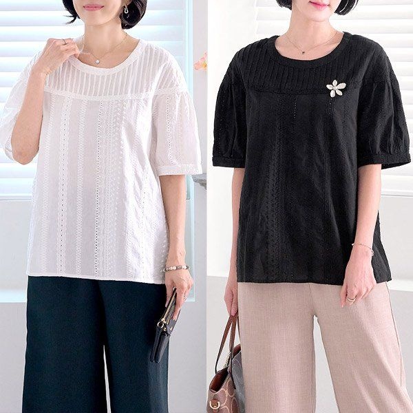 Rosemom 소한레이스면블라우스_P403141827