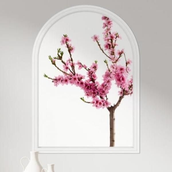 아트박스/꾸밈 fh127-아치그림액자_복숭아꽃나무_프레임