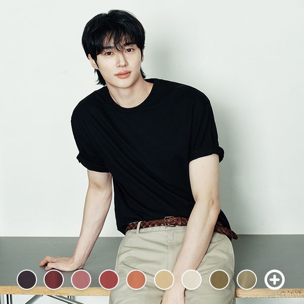 026540 [변우석] 코튼 저지 크루넥 반팔 티셔츠