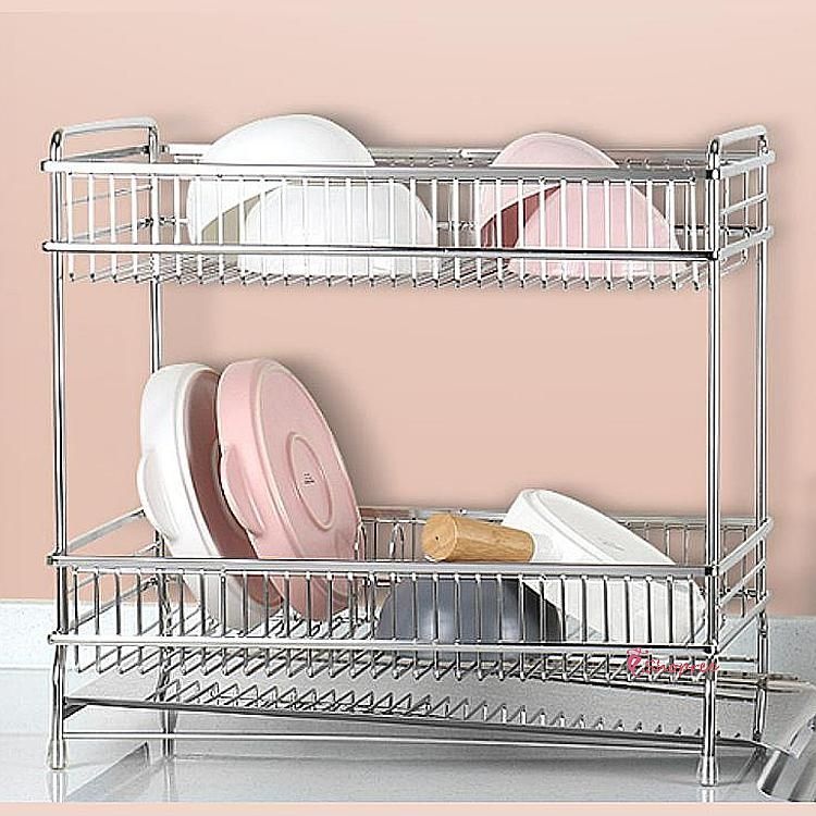 샵프리D10제휴사 2단식기건조대 그릇 싱크대 물빠짐 만능 올스텐 국산 트레이 주방선반 설거지 설겆이 정리대 씽크 건조기yza983