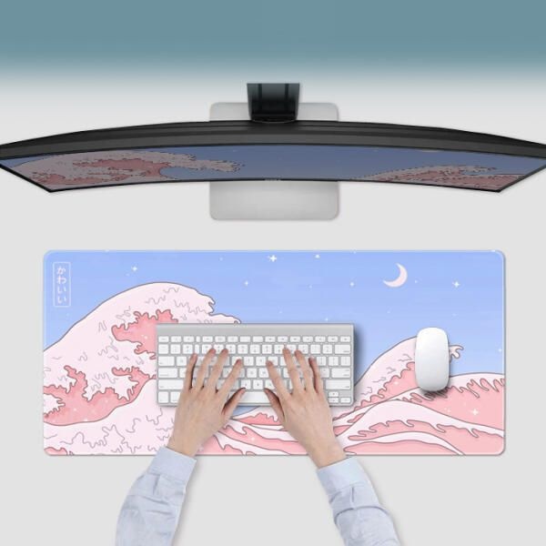 아트박스/모두의팩토리 가나가와 해변의 높은 파도 마우스장패드 L(800x300x4m