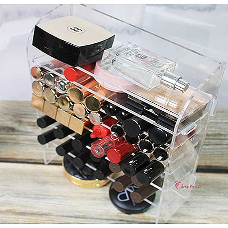 화장품정리함 아크릴 보관함 정리대 화장대 수납함 진열대 국산 립스틱 트레이 거치대 매니큐어 타워 브러쉬jkl22