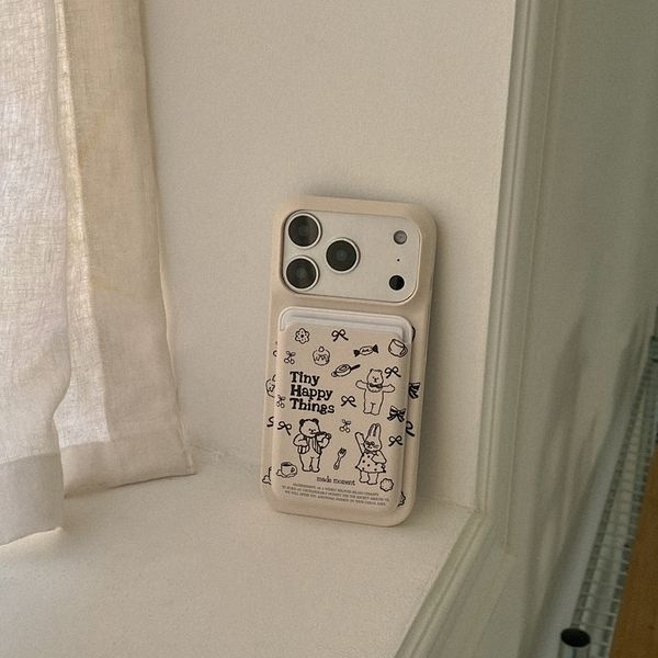 [모먼트디자인]메이드모먼 tiny happy things 디자인 맥세이프 카드슬롯