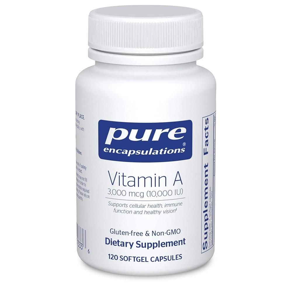 [해외] 퓨어 Encapsulations 비타민A 120정 1팩 Pure Encapsulations Vitamin A - 3,000 mcg - from Cod Liver Oil