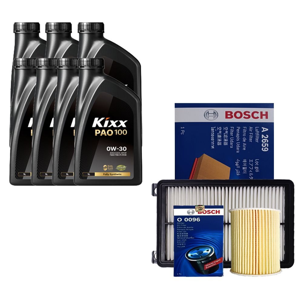 킥스 올뉴카니발(YP) 디젤 킥스 PAO100 0W30 7L 엔진오일 보쉬 필터 세트