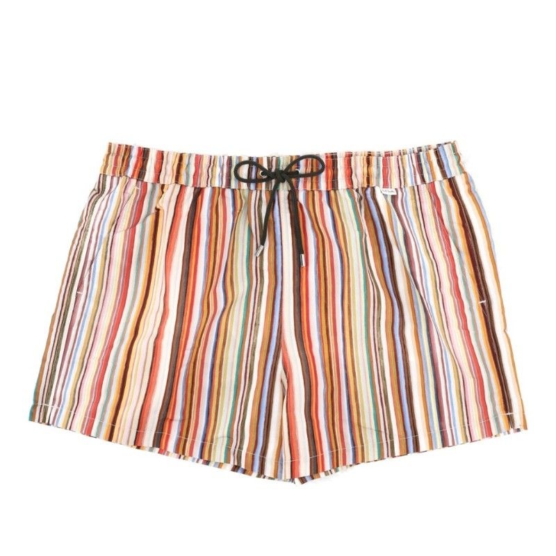 PAUL SMITH 폴스미스 버티컬 멀티컬러 스트라이프 드로스트링 스윔 트렁크 M1A 239B U41671