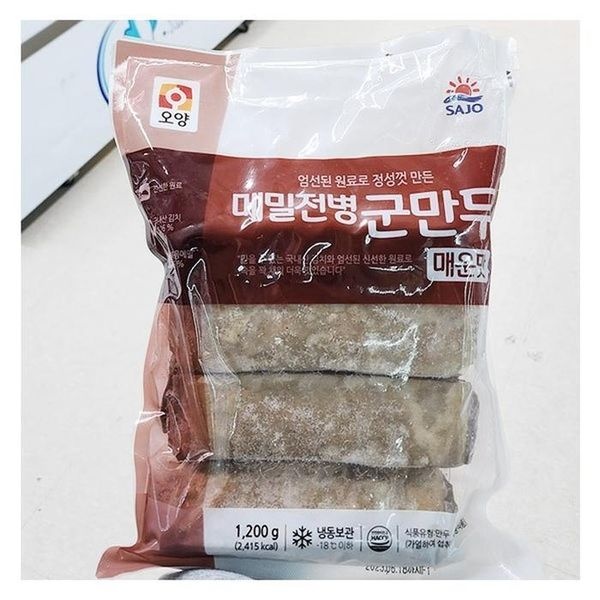 오양 (냉) 매운메밀전병군만두 1.2kg x 1개 c32002
