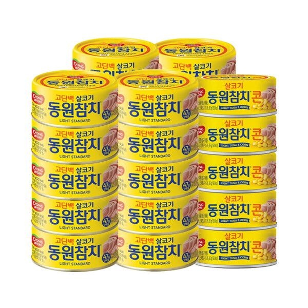 동원 [동원 F&B] 동원 라이트참치 85g 20캔 + 콘참치 85g 5캔
