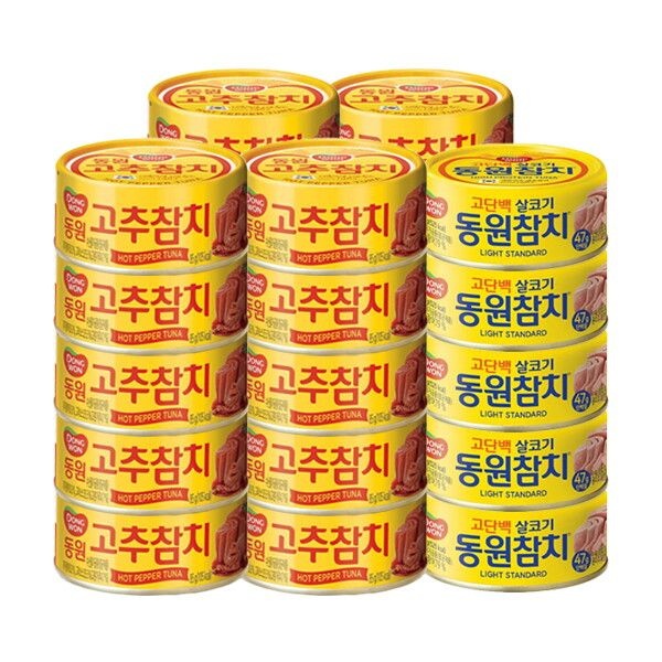 동원 [동원 F&B] 동원 고추참치 85g 20캔 + 라이트참치 85g 5캔