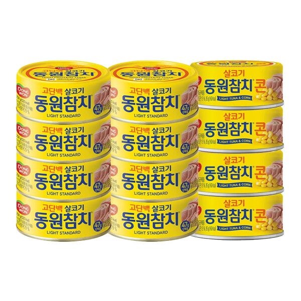 동원 [동원 F&B] 동원 라이트참치 85g 8캔 + 콘참치 85g 4캔