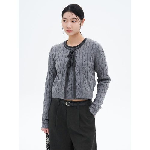 8SECONDS 에잇세컨즈 8 Seconds 8SECONDS 케이블 리본 가디건 애쉬 12525AMQ94 469993