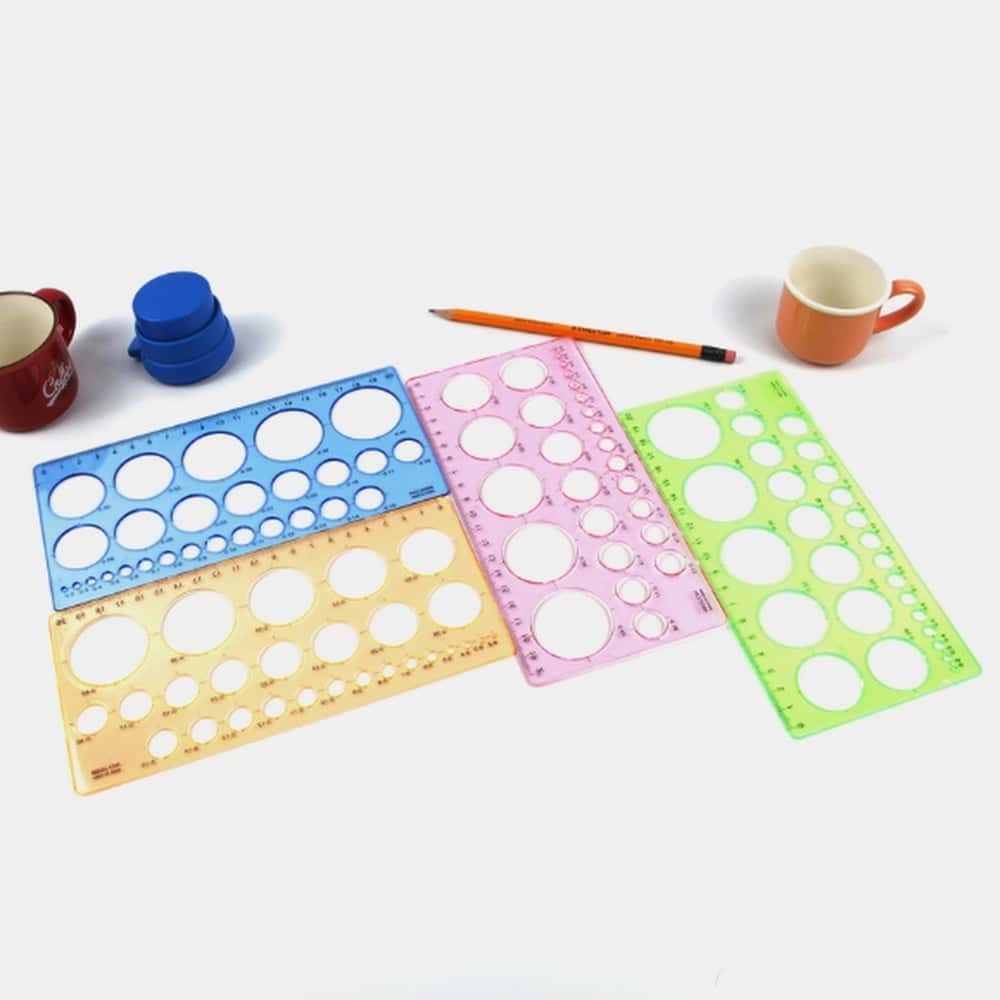 티에스몰 원형자 템플릿자 제도용품 도형그리기자