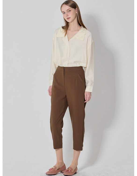 보니스팍스Bonispax 뒷턱 비죠장식 일자 바지 격: 634380